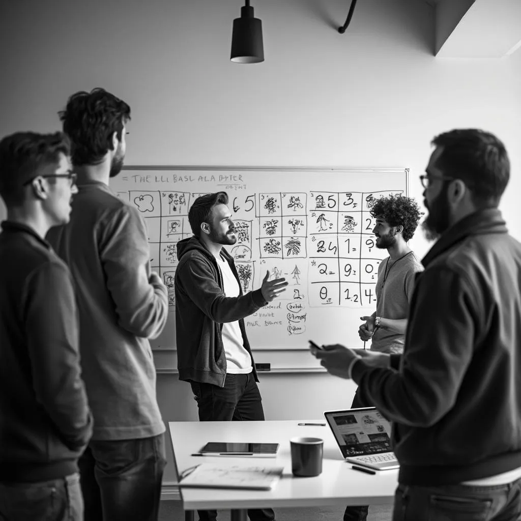 Session de brainstorming de l'équipe PlinkoDevs